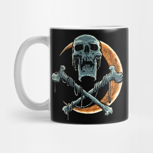 Skull and half moon Mug